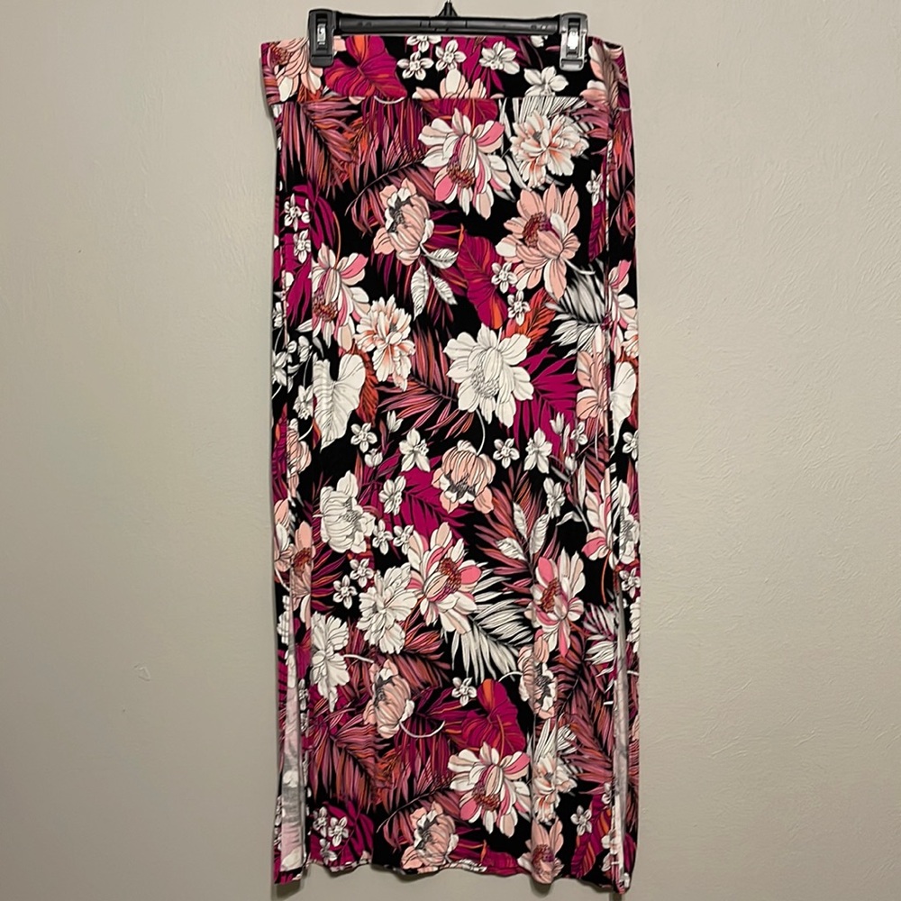 a.n.a Floral Print Maxi Skirt Petite L